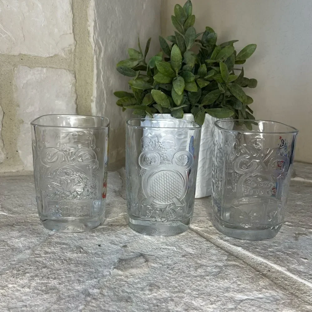 Walt Disney World 2000 Commerative Glass set of 3